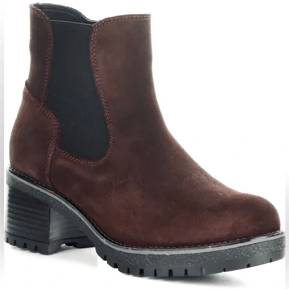 Bos. & Co. Size 7.5 Brown Nubuck Leather Casual Dress Boots/Zipper/Waterproof - Picture 2 of 12